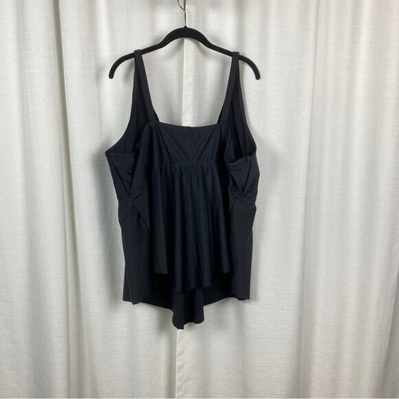 Torrid Black Soft Cup Wireless V Neck Tankini Top Sz.5 - Picture 8 of 16